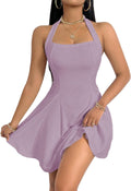 PerZeal Women's 2025 Summer Halter Neck Mini Dress - Flattering Fit