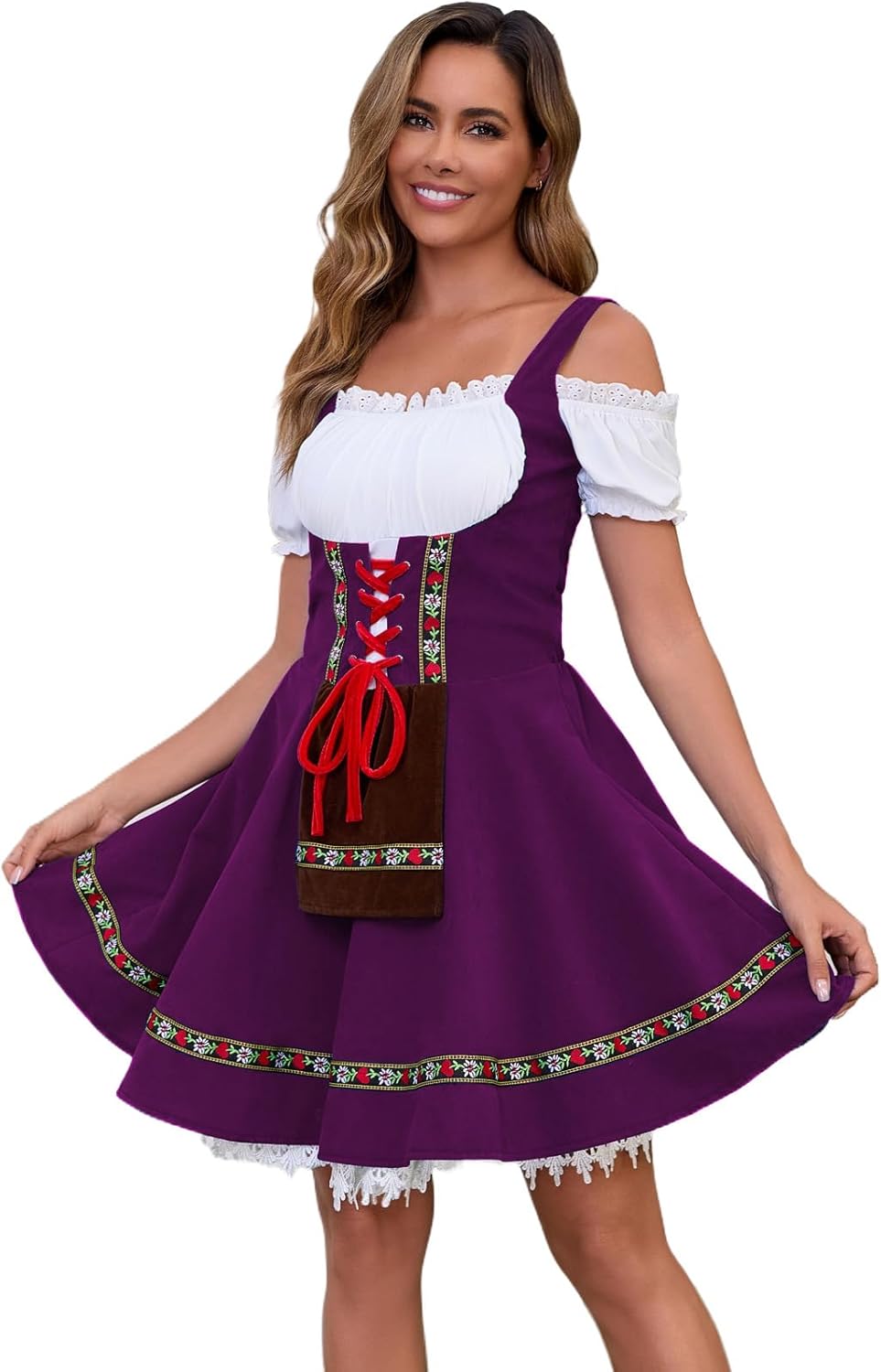 Populus Oktoberfest Dirndl Dress Costume for Women - Bavarian Style
