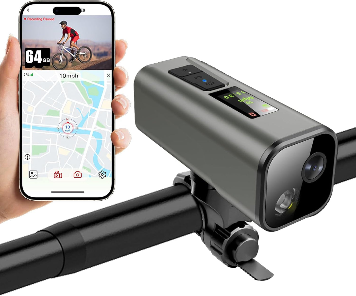 4K Action Camera with GPS Tracker for Cycling Adventures