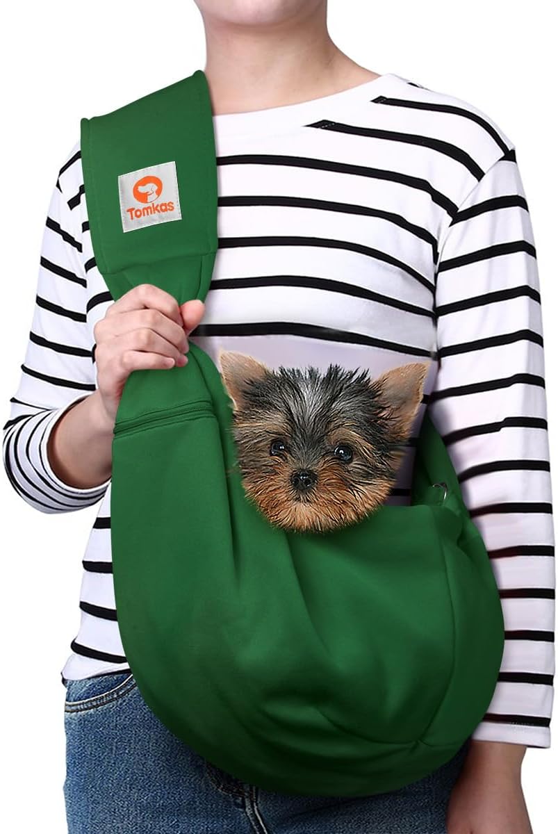 Tomkas Dog Sling Carrier for Small Dogs - Comfort & Safety