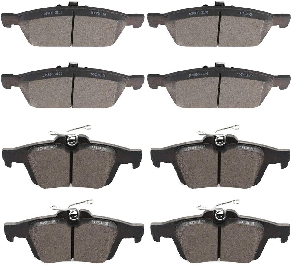 cciyu D1668 D1095 Front Rear Ceramic Brake Pads Kits for Ford