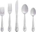 Rose Monogrammed 46-Piece Flatware Set for 8 - Mirror Finish