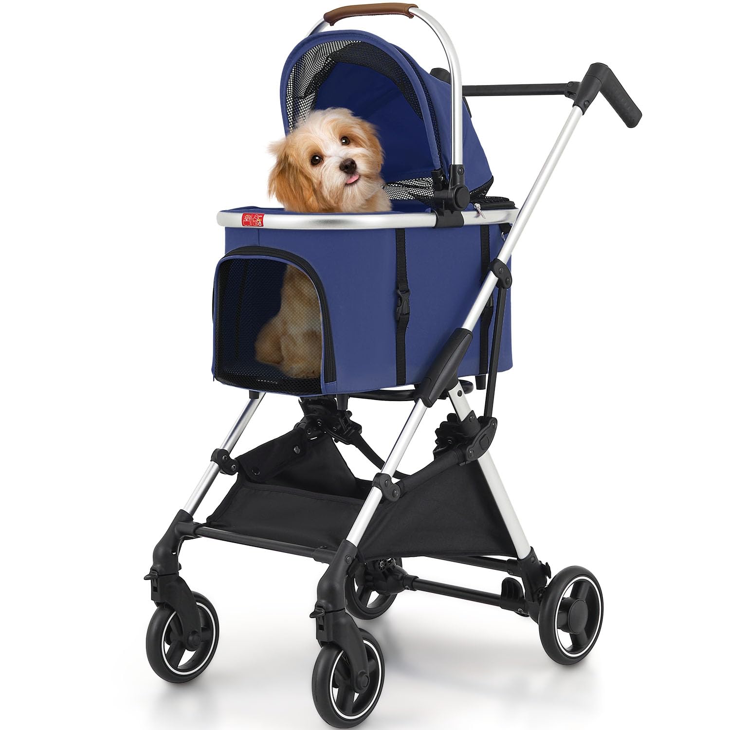 Pet Stroller with 4 Wheels for Small and Medium Pets