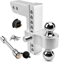 Adjustable Trailer Hitch 2.5in Receiver - 8in Drop/Rise, Heavy Duty