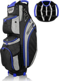 Yovital 14-Way Golf Cart Bag: Classy Design with Cooler & Rain Hood