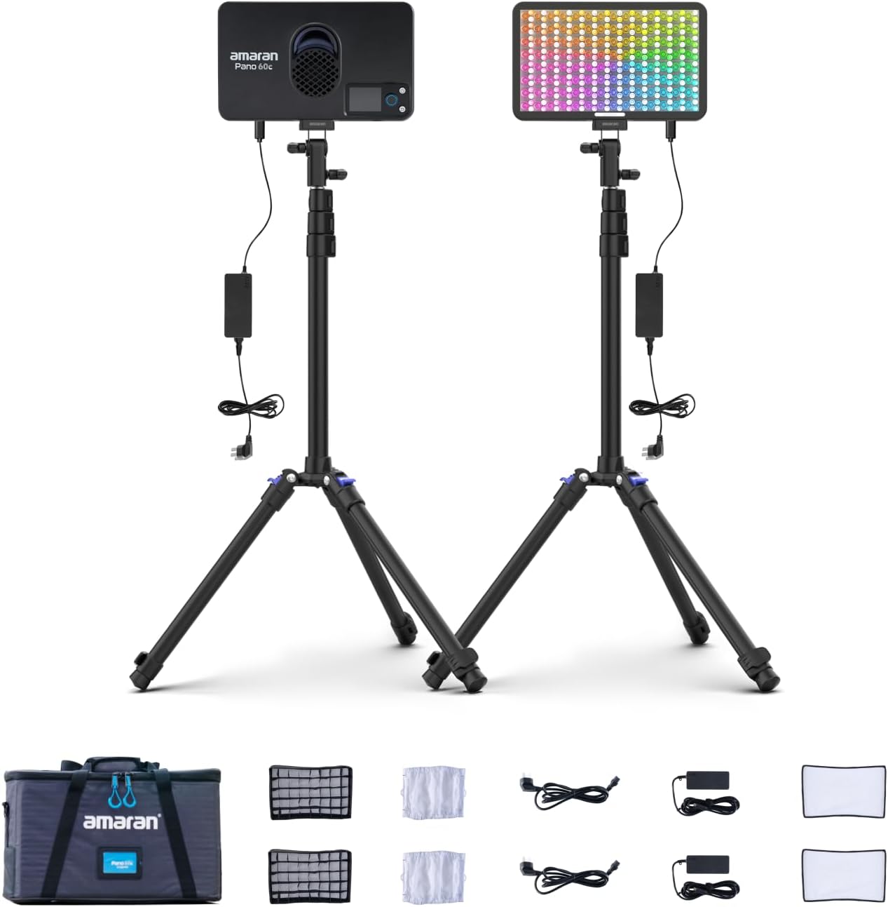 amaran Pano 60c 2-Light Kit for Video Recording and Streaming