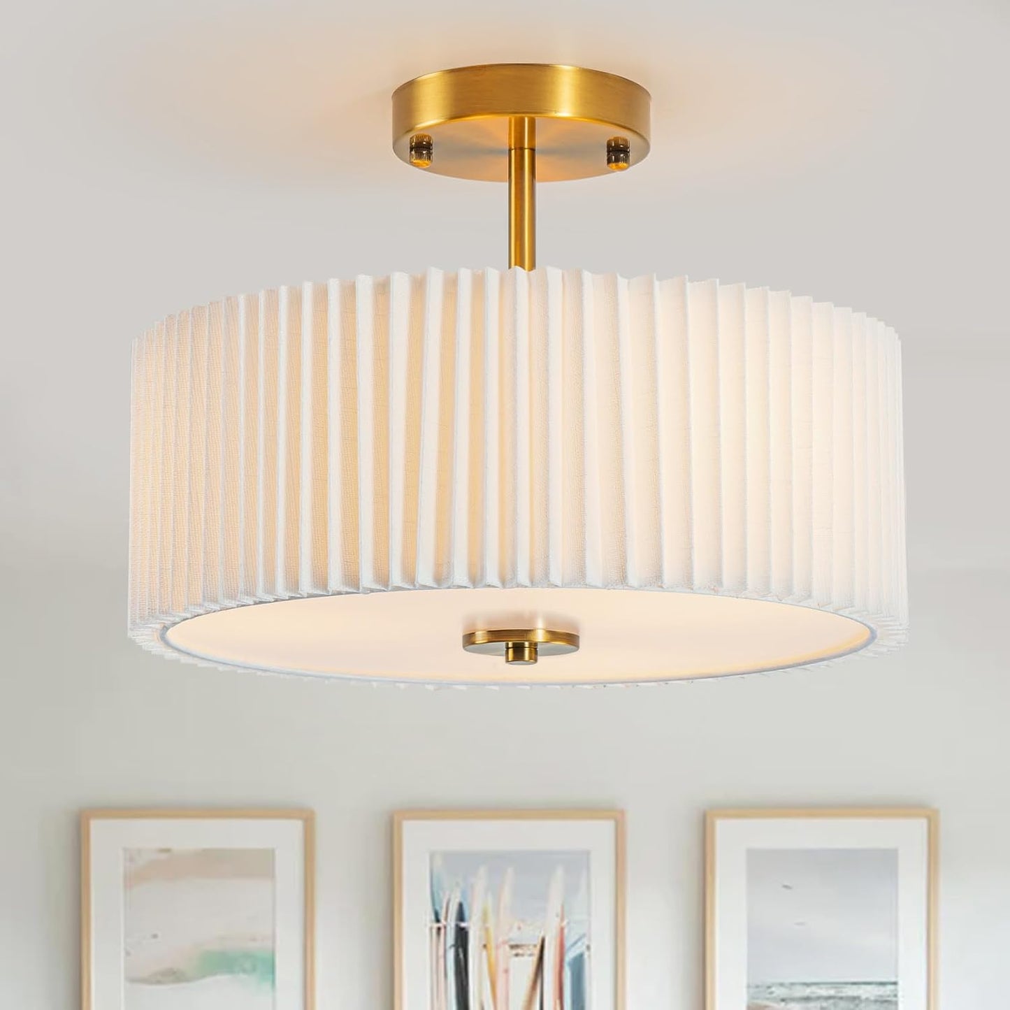 Bargeni Semi Flush Mount Ceiling Light Fixture for Modern Homes