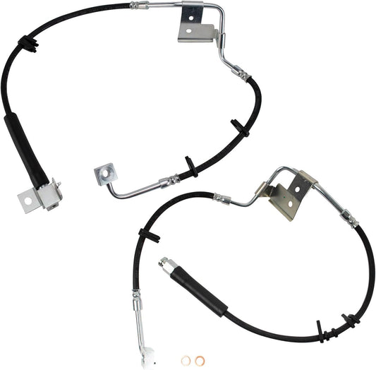 TRQ Front Brake Hose Set for 2000-2001 Dodge Ram 1500 & More