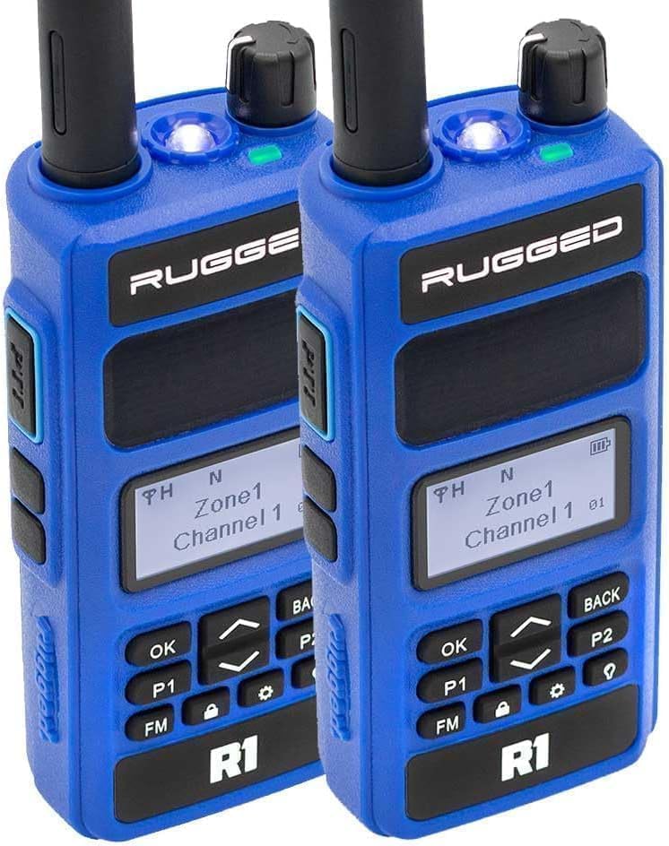 Rugged Radios 2-Pack Handheld Radio Walkie Talkie for Work