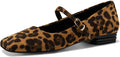 Coutgo Women Mary Jane Flats Closed Square Toe Ballet Flat