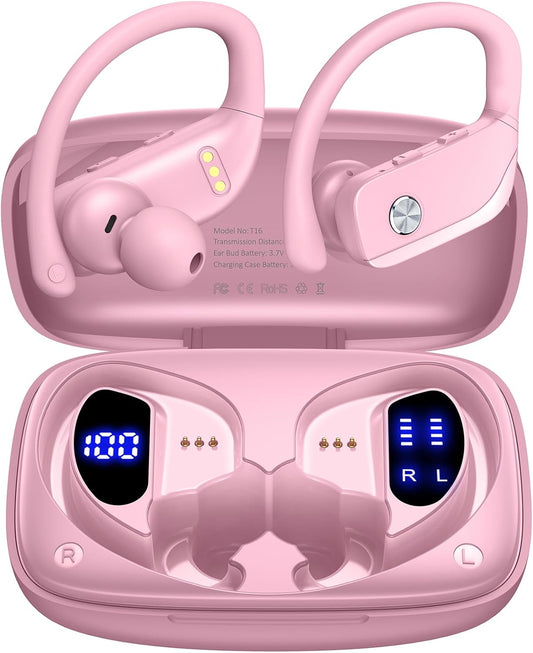 48hrs Playtime Wireless Sport Earbuds in Pink