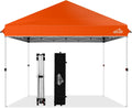 Pop up Canopy Tent 10x10 Orange Instant Outdoor Canopy - Wheeled Bag