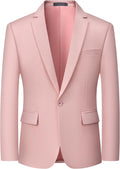 MAGE MALE Men's One Button Suit Jacket Slim Fit Blazer (Style ZJ4P)