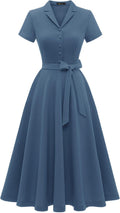 Wedtrend Women's Vintage Tea Dress - Audrey Hepburn Style Fit Quality