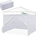 Instant Canopy Tent Sidewalls for 10x10 Pop Up Canopy - 4 Piece White
