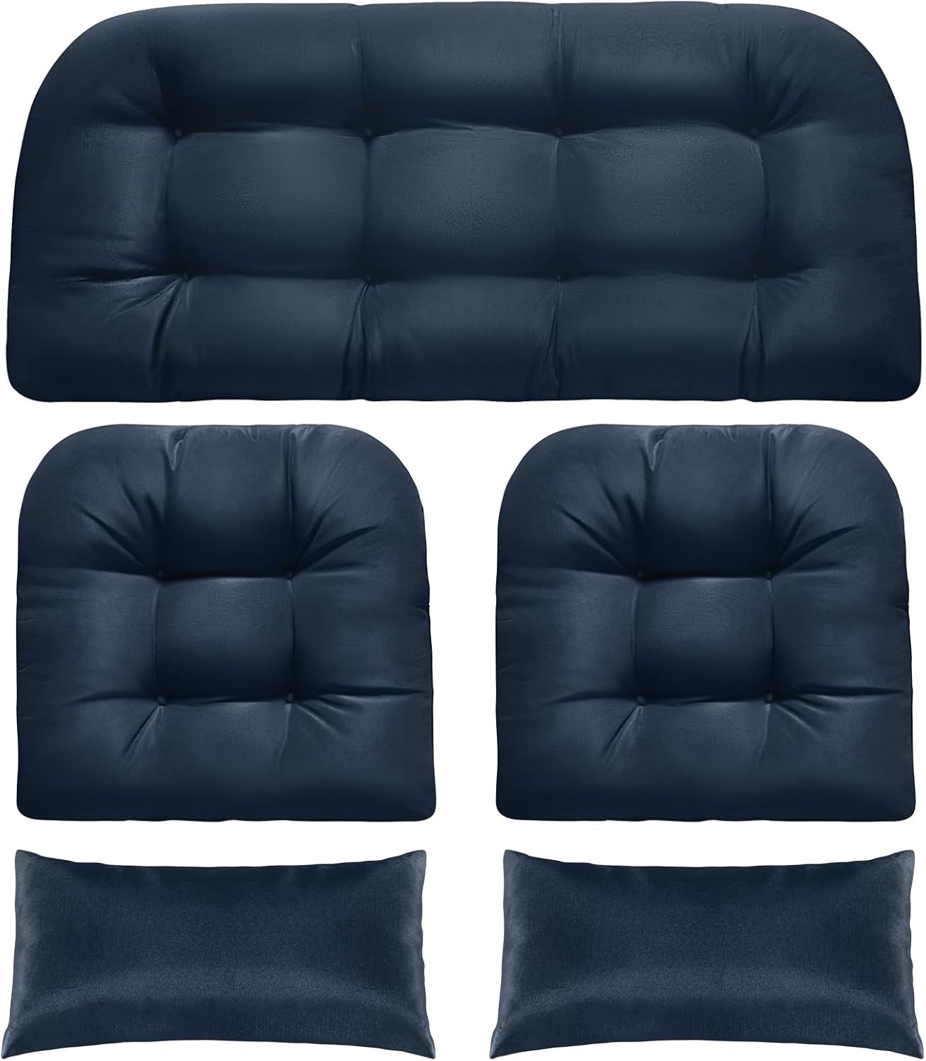 MAGIC ELEPHANT Wicker Chair Cushions Set for Indoor Outdoor Use