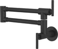 GIMILI Pot Filler Faucet Matte Black Wall Mount - 24in Reach