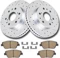 Front Brake Kit for Chevy/GMC 330mm Drilled & Slotted Rotors - Ceramic
