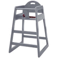 Space-Saving Gray High Chair - Commercial Grade for Restaurants