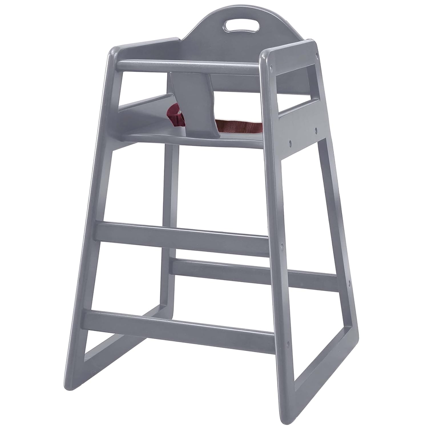 Space-Saving Gray High Chair - Commercial Grade for Restaurants