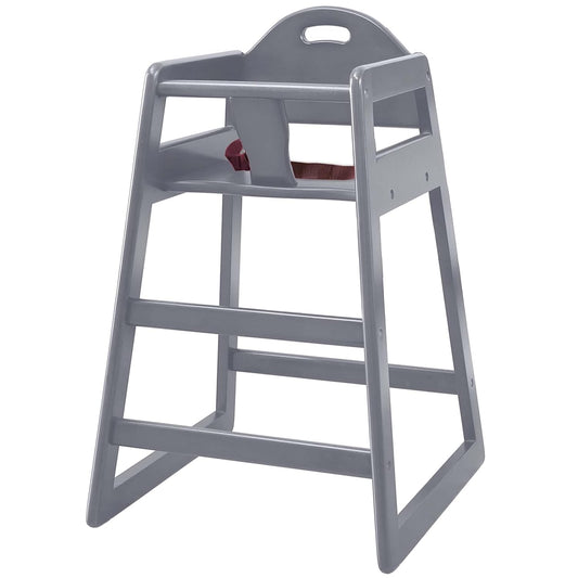 Space-Saving Gray High Chair - Commercial Grade for Restaurants