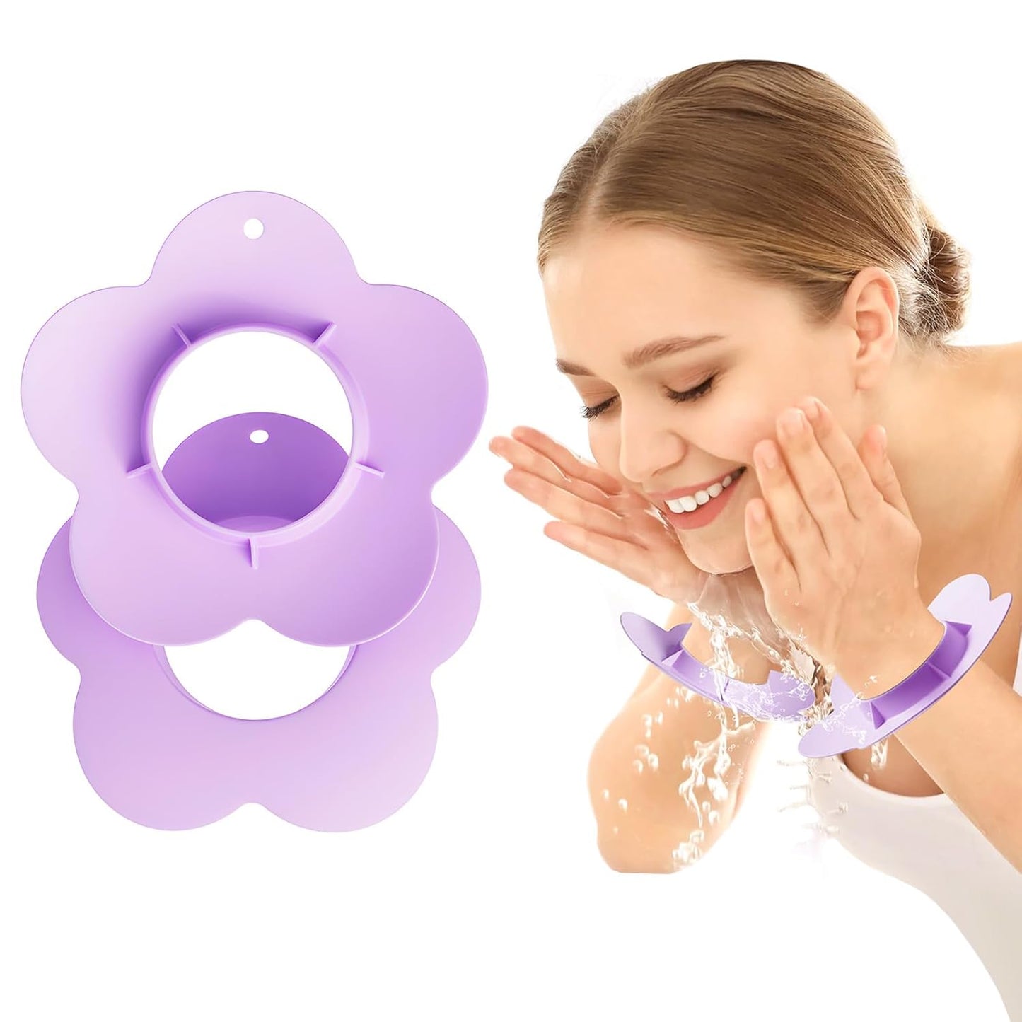 Quick-Dry Silicone Face Wash Bands, Mauve - Zoolum
