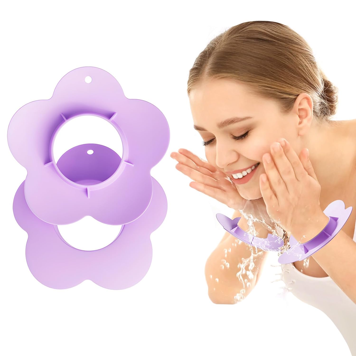 Quick-Dry Silicone Face Wash Bands, Mauve - Zoolum