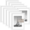 8.5x11 Picture Frame Set of 10 - Multi Photo Frames for Wall