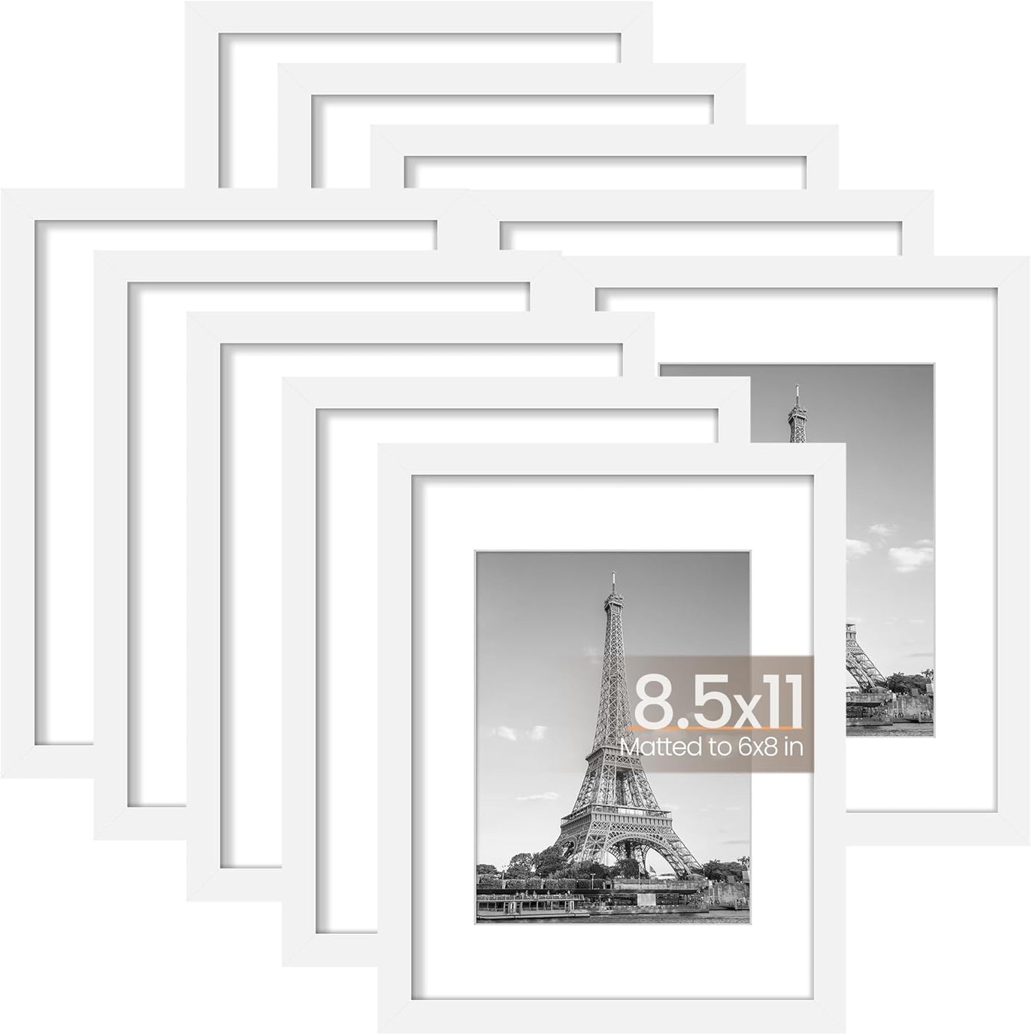 Upsimples 8.5x11 Picture Frame Set of 10 for Home Decor
