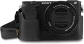 MegaGear Ever Ready Genuine Leather Camera Half Case for Sony A6100