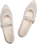 Women's Mesh Flats Mary Jane Pointed Toe - Breathable Lightweight This