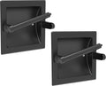 Toilet Paper Holder 2 Pack Recessed Pivoting Wall Mount Matte Black