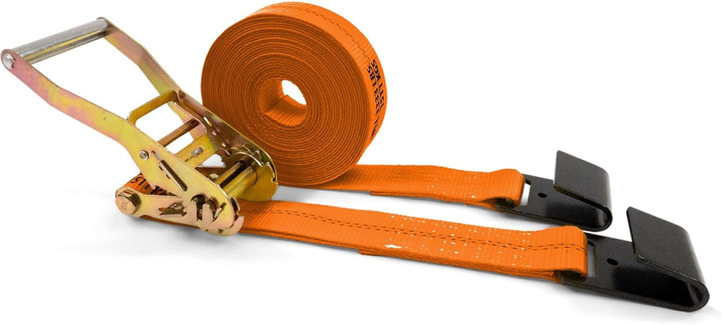 US Cargo Control Flat Hook Ratchet Strap 30ft Heavy Duty Tie Downs