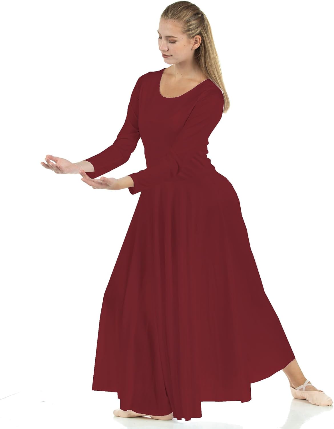 Danzcue Womens Praise Loose Fit Long Sleeve Dance Dress Review