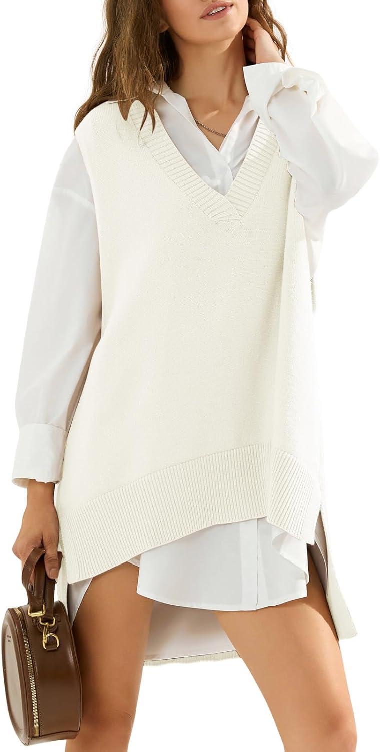 EXLURA Womens Oversized Sweater Vest for Trendy Fall Styles
