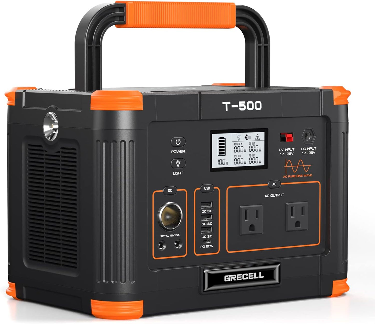 GRECELL Portable Power Station - Ultra-powerful Backup Solution