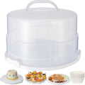 12 Inch Large Cake Carrier with Lid and Handle - Portable Cake