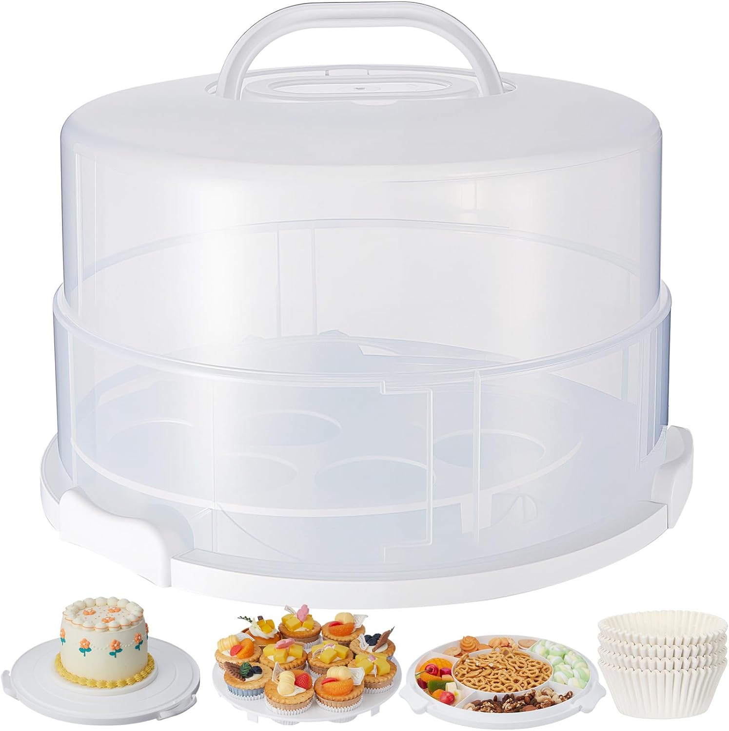 12 Inch Large Cake Carrier with Lid for Easy Transport