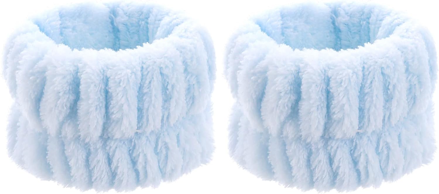 Microfiber Face Washing Wristbands Set - No More Spills! 