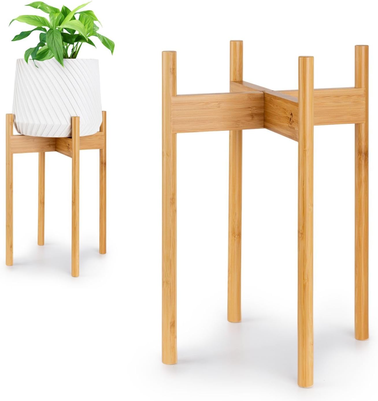 Fox & Fern Mid Century Tall Plant Stand for Indoor Pots
