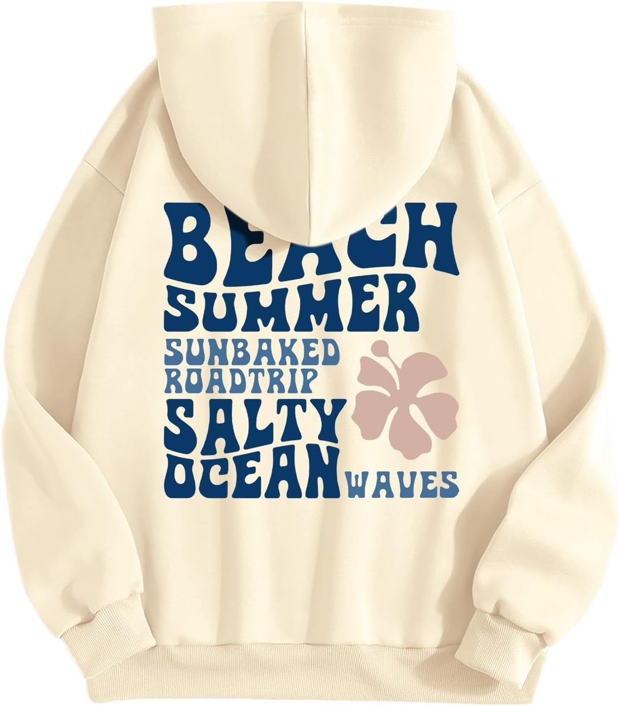 Pink Palm Puff Beach Hoodie - Sun-Kissed Style!