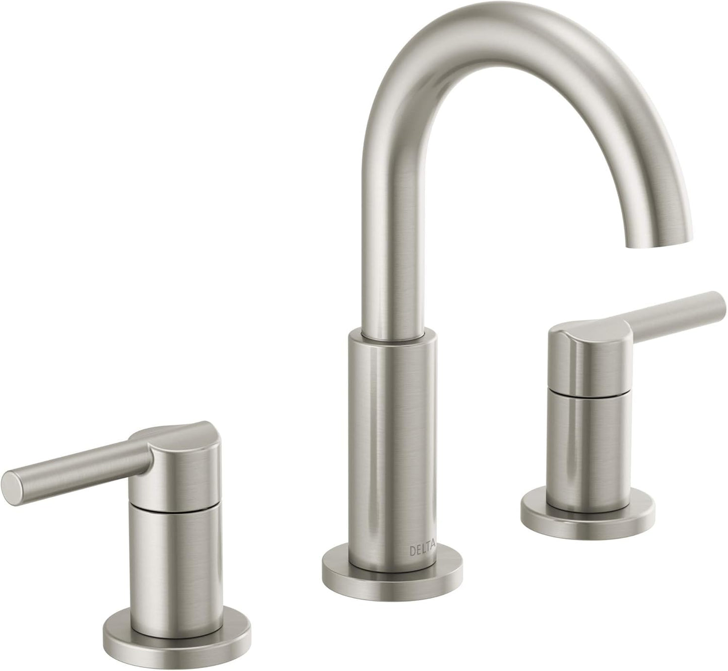 Delta Nicoli Brushed Nickel Faucet for Widespread Bathroom Sinks