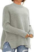 Eytino Plus Size Ribbed Knit Tunic Sweater - Cozy Oversized Fit Shoes