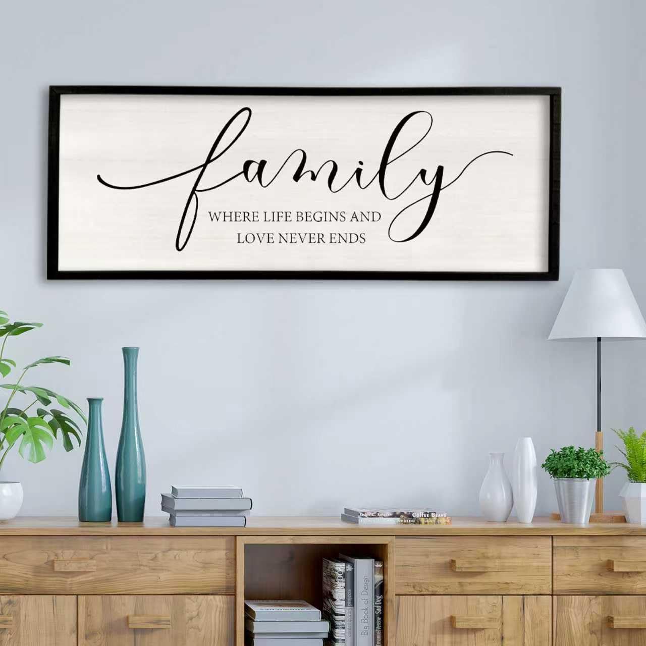Surfapans Family Where Life Begins Love Never Ends Wall Art