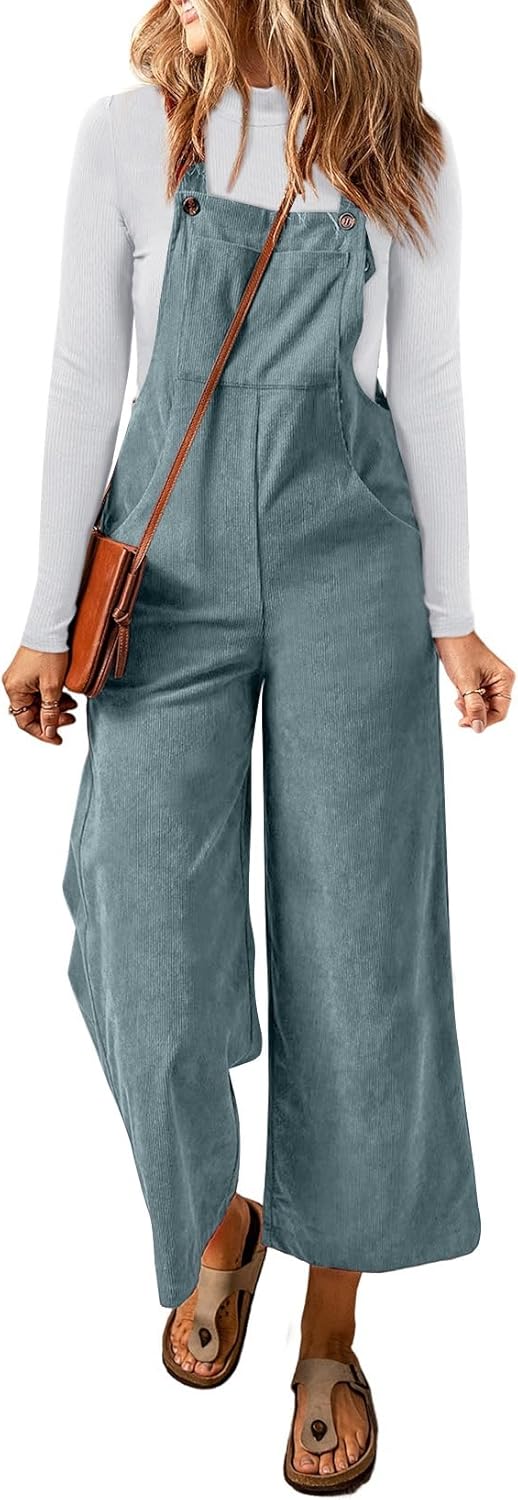 Stylish Women Corduroy Overalls for Casual Winter Fashion