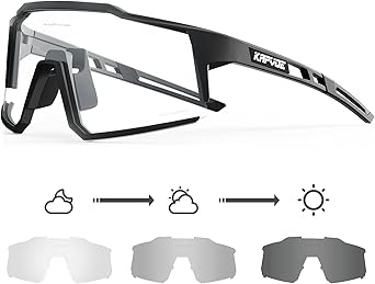 KAPVOE Photochromic Cycling Glasses for Men and Women Outdoors