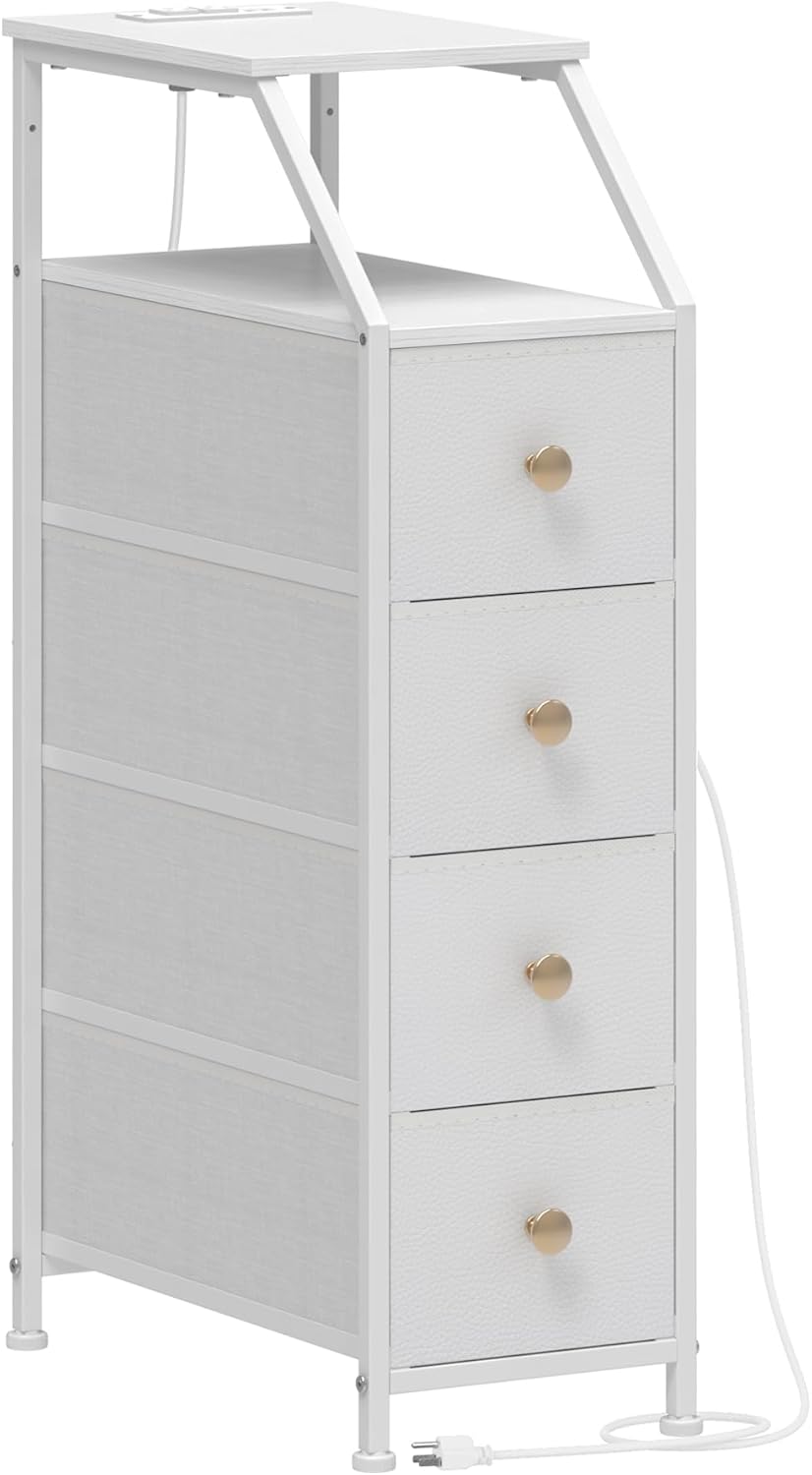 Tohomeor Narrow Dresser Tall Slim Storage Tower for Small Spaces