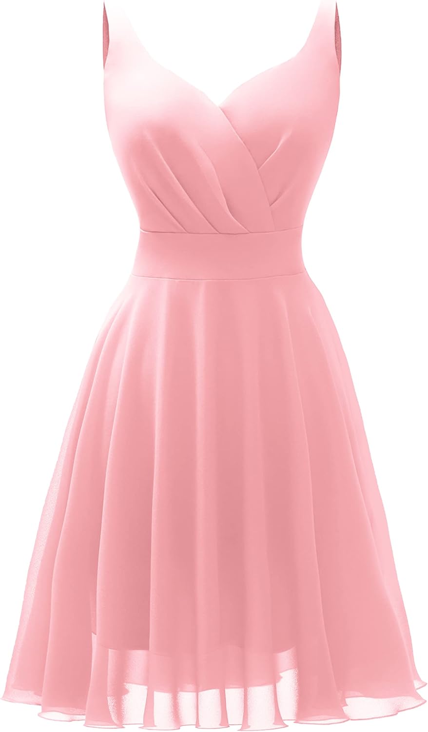 Dressever Summer Cocktail Dress with V-Neck and Spaghetti Straps