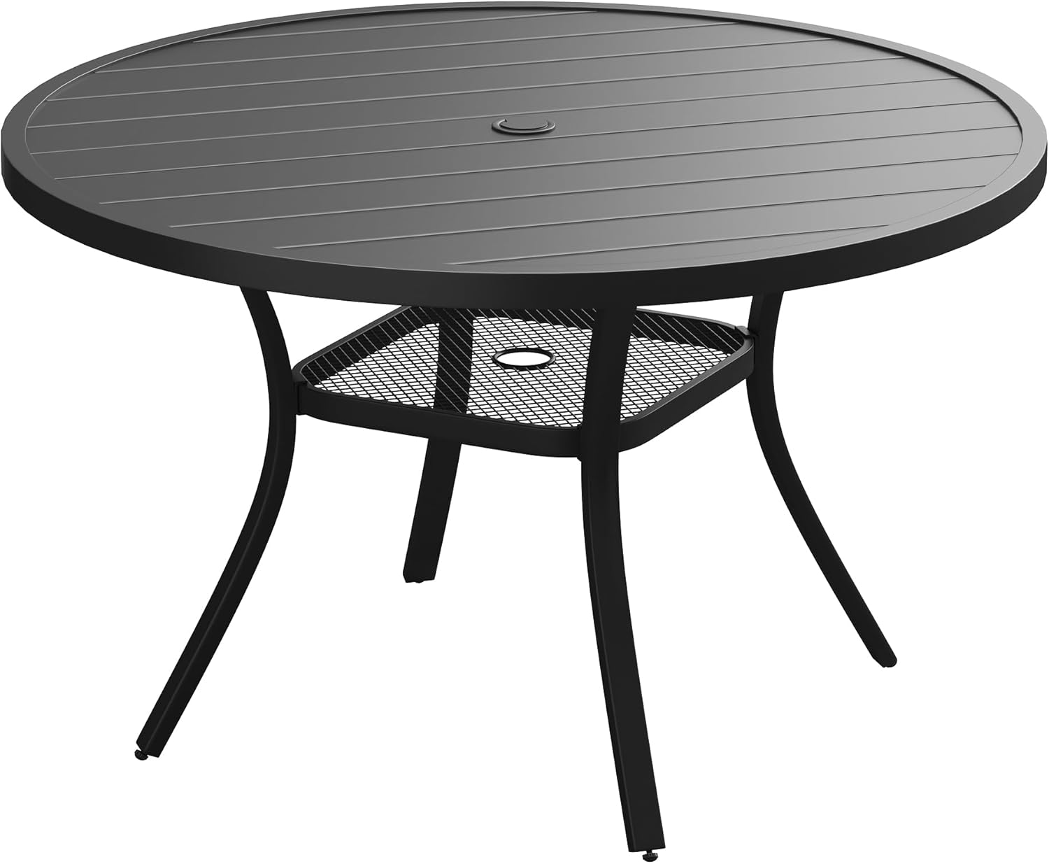 VICLLAX 47.2in Outdoor Round Patio Table for Lawn Garden