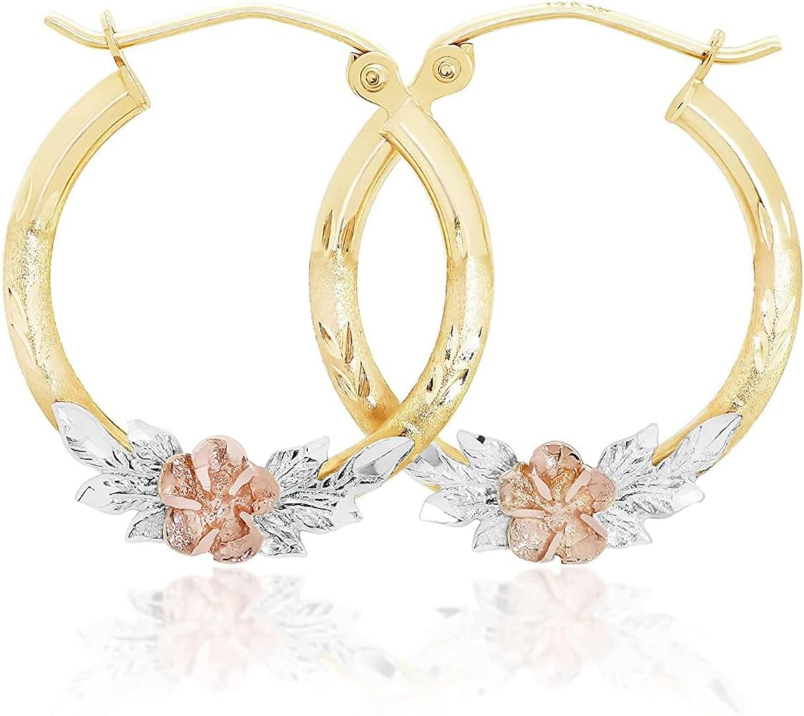 Real Yellow 14k Gold Hoop Earrings for Women and Girls Gifts